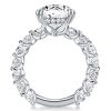 Pear & Round Cut Sterling Silver Engagement Ring - 0.75 Carat