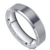Tungsten Wedding Band for Men - Silver 6MM Comfort Fit Ring
