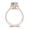 Rose Gold Pear Cut Engagement Ring - 4.5 Carat Simulated Diamond
