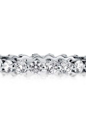 Eternity Created White Sapphire Wedding Band - Sterling Silver