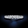 Eternity Created White Sapphire Wedding Band - Sterling Silver