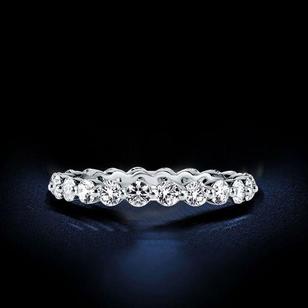 Eternity Created White Sapphire Wedding Band - Sterling Silver