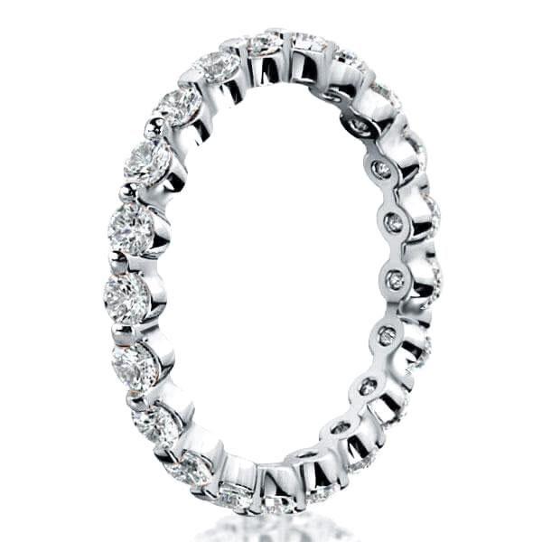 Eternity Created White Sapphire Wedding Band - Sterling Silver
