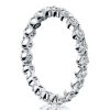 Eternity Created White Sapphire Wedding Band - Sterling Silver