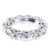 Marquise Cut Cubic Zirconia Eternity Wedding Band in Sterling Silver