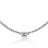 Cushion Cut Cubic Zirconia Eternity Necklace in Sterling Silver