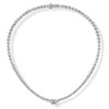 Cushion Cut Cubic Zirconia Eternity Necklace in Sterling Silver