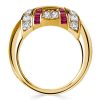 Vintage-Inspired Ruby Dome Ring - 18K Gold Plated Sterling Silver