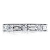 Sterling Silver Triple Band White Sapphire Eternity Ring Set
