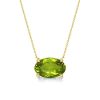 18K Gold Plated Sterling Silver Peridot Pendant Necklace with 3.00 CT. TW Stone