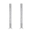 Sterling Silver Plated White Sapphire Milgrain Bezel Round Cut Hoop Earrings (5.00 CTW)
