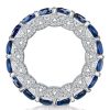 Sterling Silver Round Cut CZ Wedding Band for Women - Eternity Ring