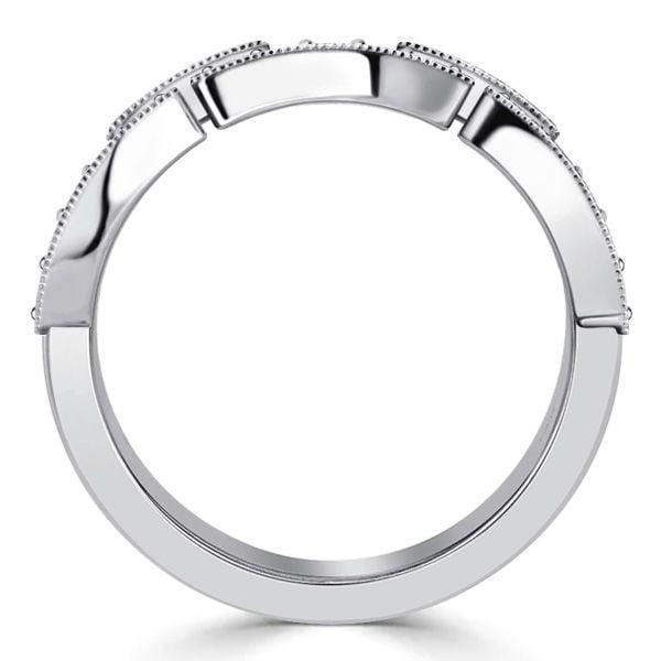 1.03 CT. Blue Topaz Round Cut Wedding Band for Women in Sterling Silver