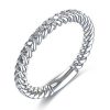 Sterling Silver Rope Design Wedding Band - Eternity Ring - 0.26 CT. TW.