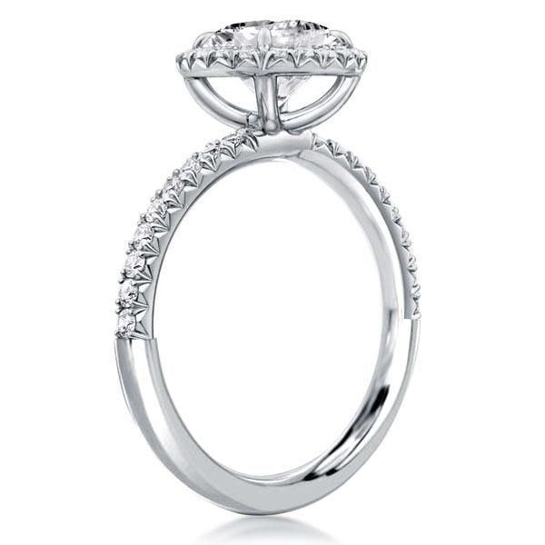 Sterling Silver Halo Engagement Ring with 2.75 CT Center Stone