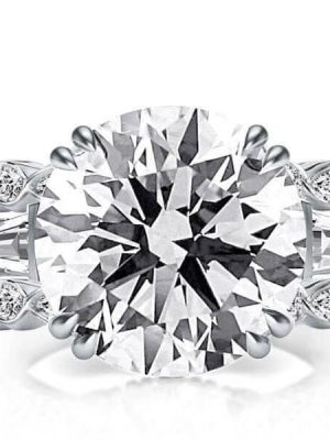 3-Piece Sterling Silver Engagement and Wedding Ring Set with 10.54 CTW Simulated Stones