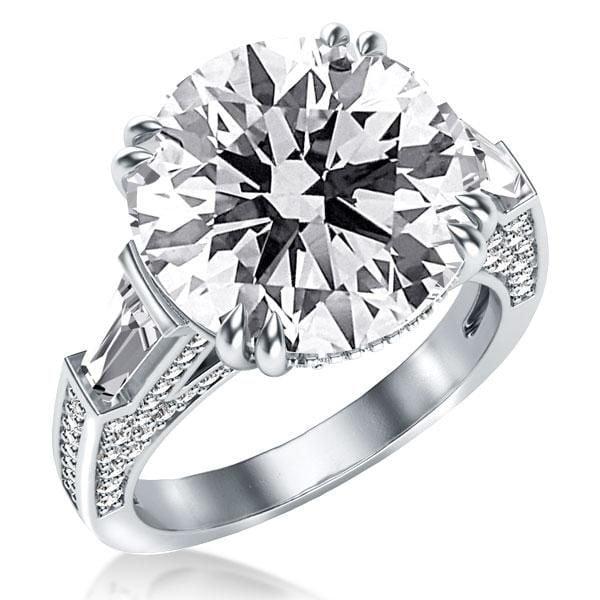 3-Piece Sterling Silver Engagement and Wedding Ring Set with 10.54 CTW Simulated Stones