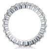 Triple Row Cubic Zirconia Wedding Band in Sterling Silver (8.06 ctw)