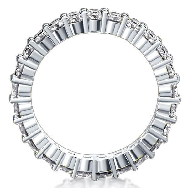 Triple Row Cubic Zirconia Wedding Band in Sterling Silver (8.06 ctw)