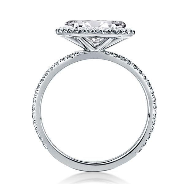 Marquise Halo Engagement Ring - 925 Sterling Silver, 2.50 CT Center Stone