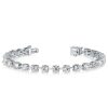 Sterling Silver Round Cut White Sapphire Tennis Bracelet | 11.50 CTW