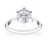 Classic Solitaire Created White Sapphire Engagement Ring - 925 Sterling Silver