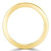 Micro Pave Half Eternity Wedding Band for Women - 18K Gold Plated Sterling Silver