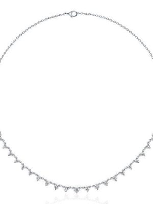 White Sapphire Starstruck Necklace for Women - Sterling Silver
