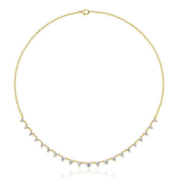 White Sapphire Starstruck Necklace for Women - Sterling Silver