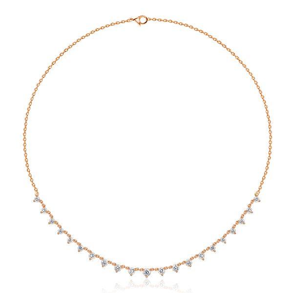 White Sapphire Starstruck Necklace for Women - Sterling Silver