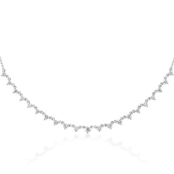 White Sapphire Starstruck Necklace for Women - Sterling Silver