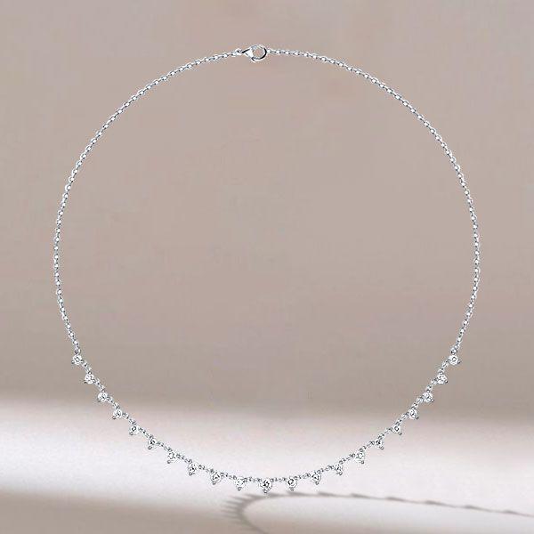 White Sapphire Starstruck Necklace for Women - Sterling Silver