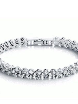 White Sapphire Tennis Bracelet - Sterling Silver, 5.6 CT. TW, 7 Inches