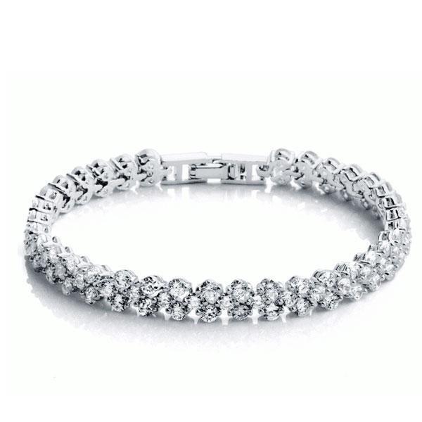 White Sapphire Tennis Bracelet - Sterling Silver, 5.6 CT. TW, 7 Inches