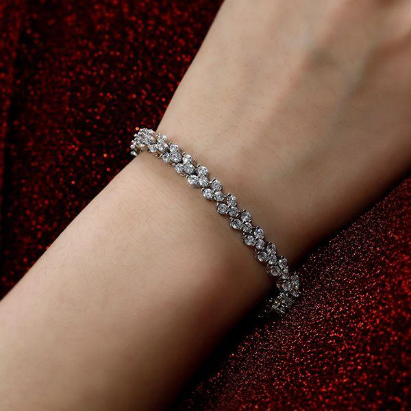 White Sapphire Tennis Bracelet - Sterling Silver, 5.6 CT. TW, 7 Inches
