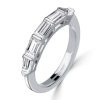Baguette Diamond Half Eternity Band Ring in Sterling Silver (1.39 CT. TW.)