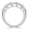 Baguette Diamond Half Eternity Band Ring in Sterling Silver (1.39 CT. TW.)