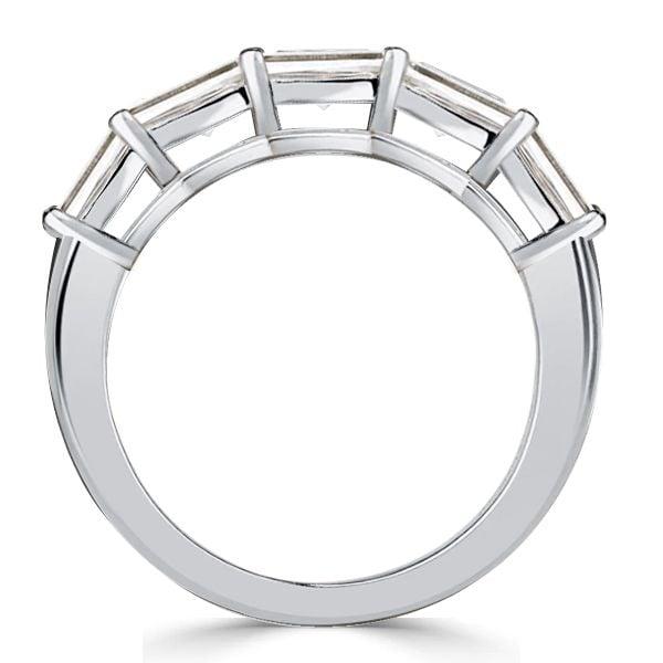 Baguette Diamond Half Eternity Band Ring in Sterling Silver (1.39 CT. TW.)