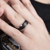 Two-Tone Intertwined Stainless Steel Wedding Band for Men - Silver & Black, 8mm