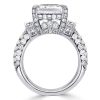 Emerald Cut White Sapphire Engagement Ring - 925 Sterling Silver