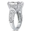 Emerald Cut White Sapphire Engagement Ring - 925 Sterling Silver