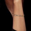 Bezel-Set Round Cut Cubic Zirconia Tennis Bracelet - 925 Sterling Silver Wedding Jewelry