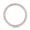 Rose Gold Eternity Wedding Band - White Sapphire Ring for Women