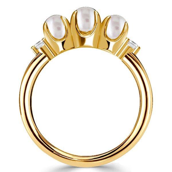 18K Gold Plated Sterling Silver Anniversary Band Ring with Round Cut Stones for Women