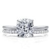 925 Sterling Silver Promise Ring and Engagement Ring Set with 1.88 CT Center Stone
