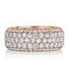 Five Row Eternity Wedding Band, 4.55 CT. TW. Created White Sapphire, 18K Rose Gold Plated Sterling Silver