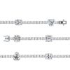 White Sapphire Tennis Bracelet for Women - Sterling Silver (6-9 Inches)