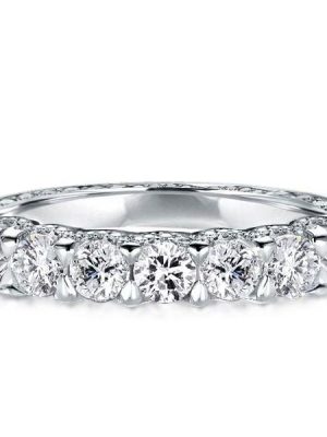 Sterling Silver Alternative Engagement Ring with 5.00 CT. TW. Simulated Stones