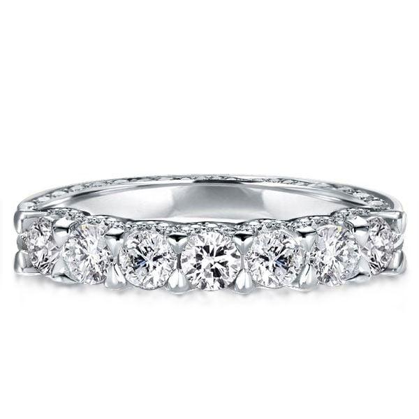 Sterling Silver Alternative Engagement Ring with 5.00 CT. TW. Simulated Stones