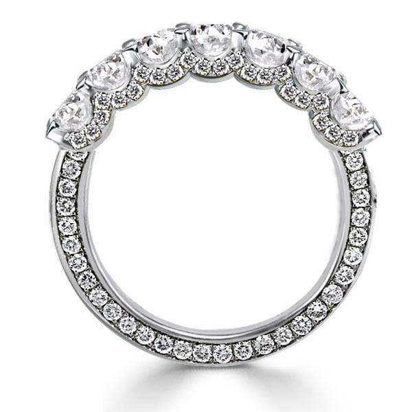 Sterling Silver Alternative Engagement Ring with 5.00 CT. TW. Simulated Stones